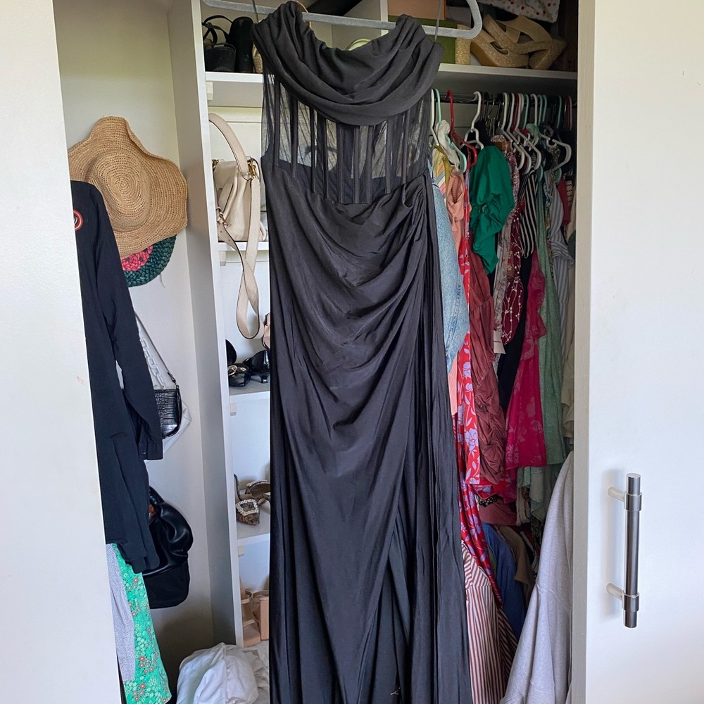 Black corset gown
